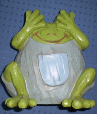 Deko Frosch Holzoptik