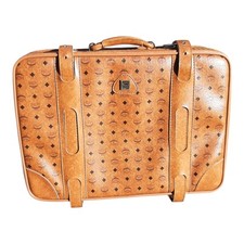 MCM München Reisekoffer cognac Leder vintage 70er Visetos Muster Lederkoffer rar