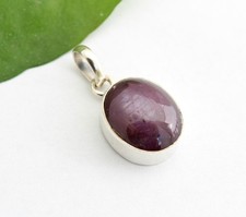 Sternrubin Anhänger gefasst