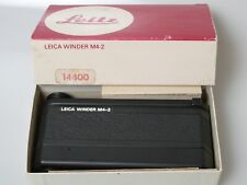 Leica Winder M4-2 14400 + Batteriefach battery contain 14227 + Anltg. M +OVP box
