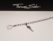 THOMAS SABO Charm Anhänger 925 Silber Flügel Engelsflügel Zirkonia angel