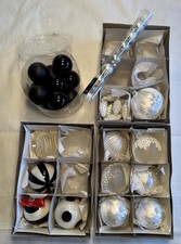 Weihnachtskugel Set Schwarz &