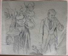 Adolph Menzel: Skizzenblatt