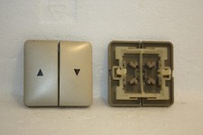 Gira BASIC Flächenschalter (alt) Rolladen Wippe (62x62 mm) in pearl metallic