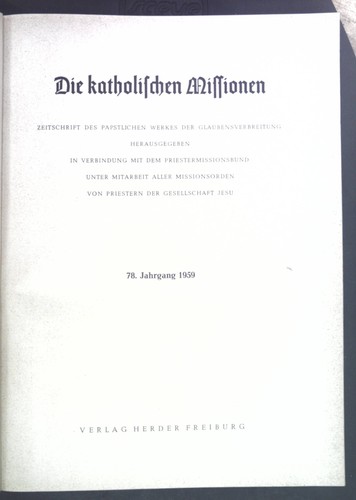 Die katholischen missionen - katholischen,