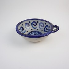 Steingut Schale mit Griff