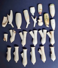 Antik -Teile für Gesteckpfeife aus Prozellan teilweise defekt oder Bruchstücke