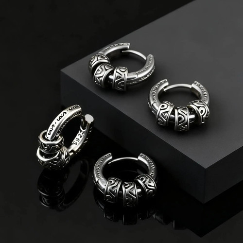 Herren creolen ohrringe - herren, tribal