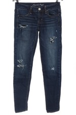 AMERICAN EAGLE OUTFITTERS Slim Jeans Damen Jeans Gr. DE 34 blau Casual-Look