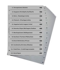 Ordnerregister für rezepte - für,