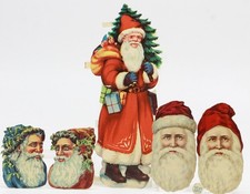 Antike Oblatenbilder Glanzbild NIKOLAUS Weihnachten Santa Claus Glanzbilder L&B