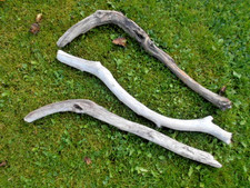 3 x Skulptur Schwemmholz Treibholz Figur Tier Schlange Deko basteln  72 - 75 cm
