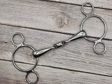 3-Ring Gebiss von Silk Steel, doppelt gebrochen, 13,5 cm sehr guter Zustand