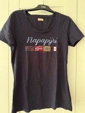 Napapijri Geographic, Damen T-Shirt, Blau, Gr M