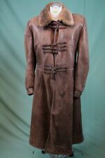 Exklusiver Herren Leder Mantel 52/L Zaren Kaninchen Fell vintage schwer ur-alt