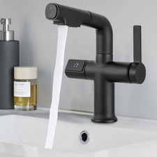Ausziehbarer Wasserhahn Küchenarmatur LED Temperaturanzeige Wasserhahn Faucet