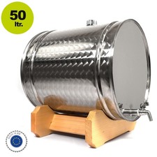 Edelstahlfass liegend 50 Liter