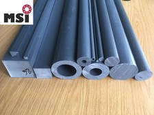 PVC Rundstab Hohlstab Rohr Vierkant Stab Zuschnitt L+D wählbar grau Top Preise! 