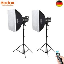 2 X Godox SL-60W Studio LED Lampe + 60*60cm Softbox + Lampenstativ Set