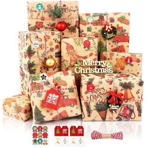 Weihnachten geschenkpapier set - geschenkpapier,