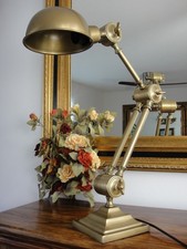 Tischlampe Lampe Jugendstil Gold Antik Bankerlampe Schreibtischlampe Bauhaus NEU