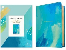 Courage for Life Study Bible for Women: New Living Translation, Brushed Aqua Blu