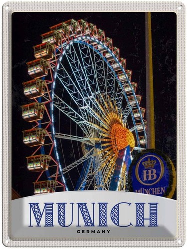 Blechschild 40x30 münchen - blechschild,