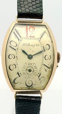 HENRY MOSER 583er GOLD HERRENUHR IN ÜBERGROSSEM JUGENDSTILGEHÄUSE-ca.1910er J