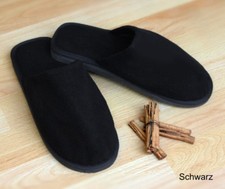 Zimtpantoffeln Zimtlatschen Zimthausschuhe Schwarz  37 - 46