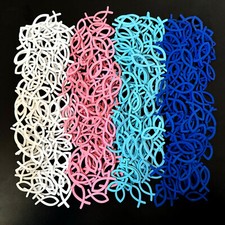 100 Holz Fische Farbwahl rosa