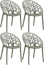 4er Set Gartenstuhl Hope Kunststoff Stapelstuhl Bistro Küchenstuhl stapelbar