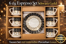 6 tlg Espresso Set Schwarz