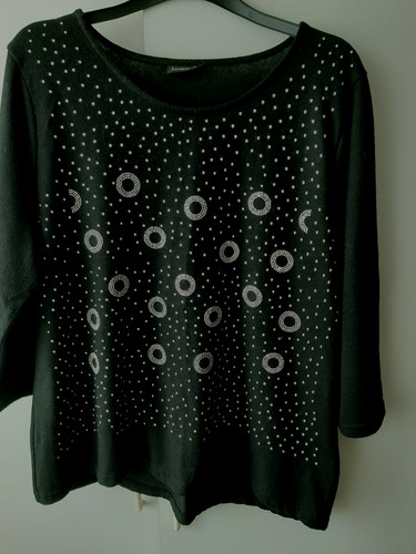 Shirt pulli schwarz mit - gr, ,schwarz