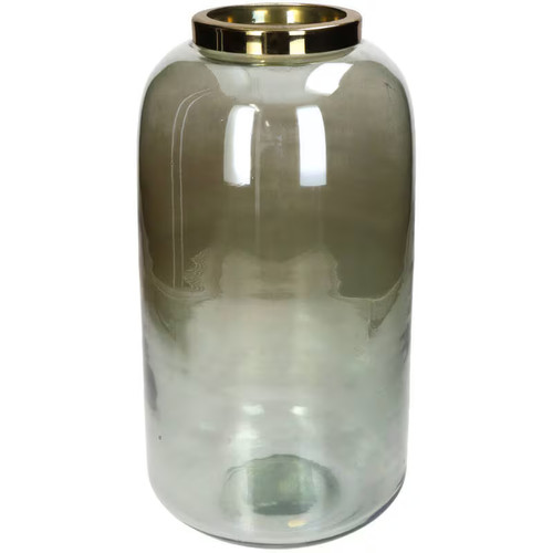 Glasvase rauchglas goldrand - goldrand, 29