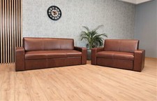 Echt Leder Sofagarnitur 3 + 2