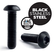 M5 (35 mm) A2 schwarz Edelstahl Steckschlüssel Schraube - Inbusschlüssel Kopf Bolzen