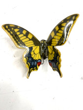 Alte Porzellan Brosche Schmetterling Scheibe Alsbach Fr. Kister Vintage 