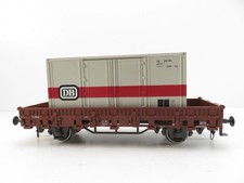 (1HPC48) Märklin 5825 Rungenwagen mit Container der DB, Spur 1, OVP