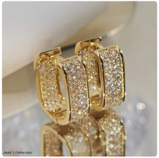 Zirkonia Ohrringe Creolen für