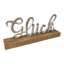 Glück Schriftzug Aluminium