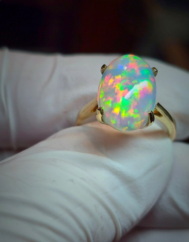 Natürlicher feueropal ring - feueropal,