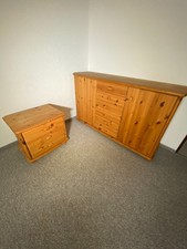 Kiefer Kommode + Nachttisch Set massiv Holz – gut erhalten, Landh