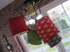 4 Lampions Papier Laternen DDR