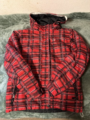Winterjacke rot kariert - winterjacke, gr