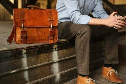 Tasche leder vintage laptop - vintage,