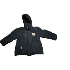 Winterjacke Gr. 116/122 Charivari dunkelblau m. Pferde- & Hundestickerei gut