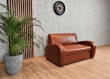 2er 144 cm Echtleder Sofa