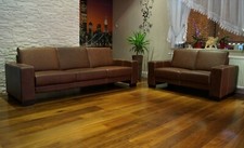 Echt Leder Sofagarnitur 3 + 2 Echtleder Sofa 100% Rindsleder Couch Set