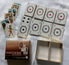 Altes Kartenspiel Whitehorse Patience No 2018 Platnik playing cards Wien Austria