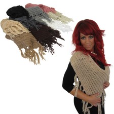 Ponchoschal mit Fransen